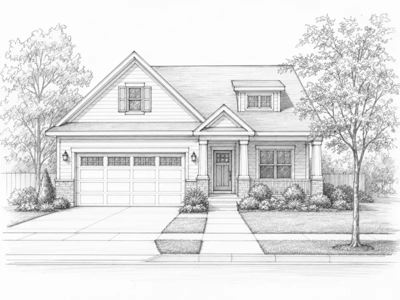 A bright custom home concept ready to become a client's dream home